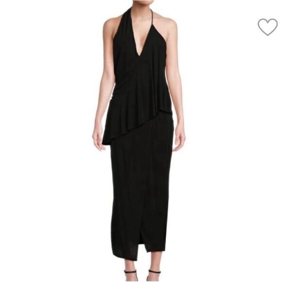 NWT REISS Xena Strappy Open Back Dress Black-R5 - Picture 1 of 7